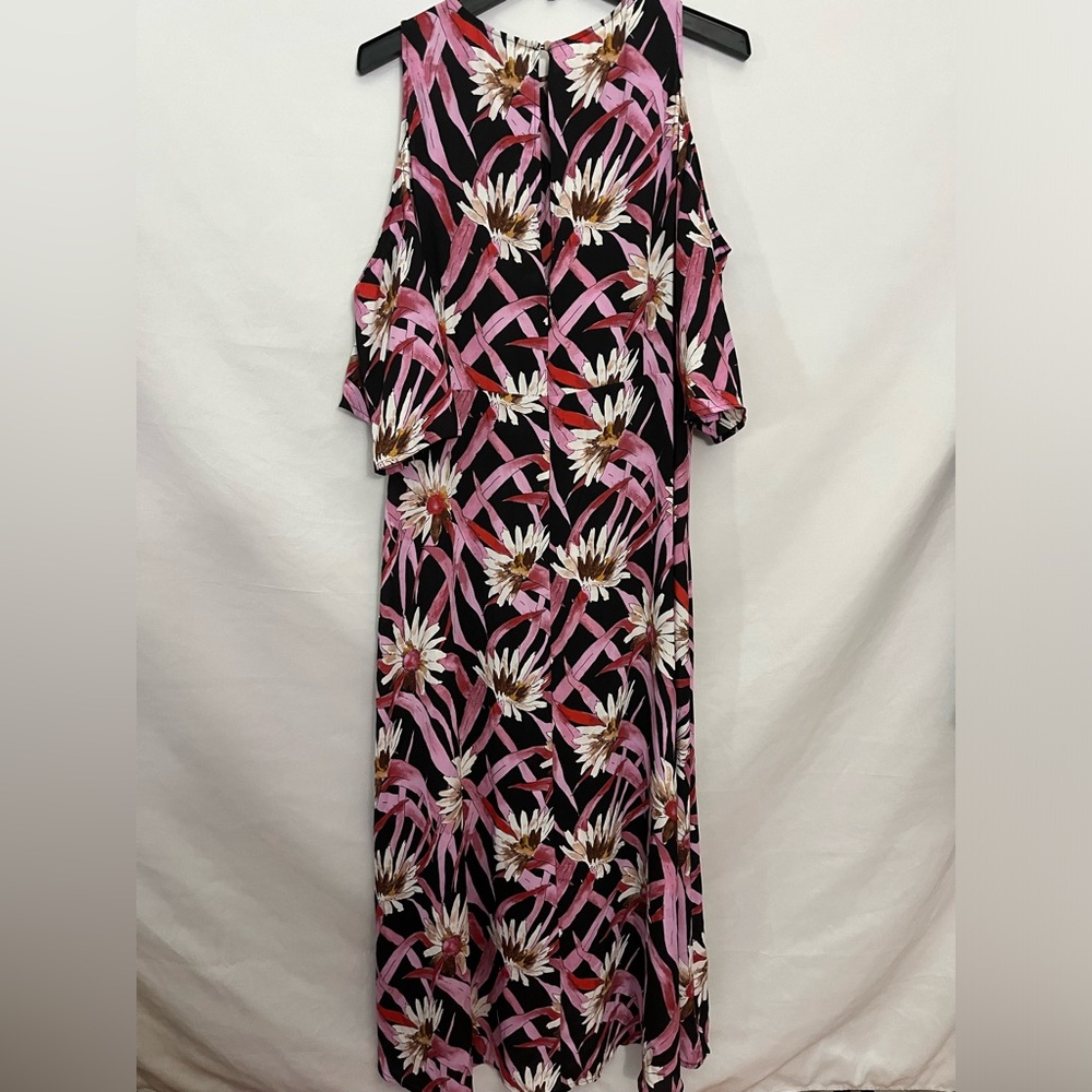 Women’s Plus Size Floral Print Cold Shoulder Short Sleeve Who What Wear Dress